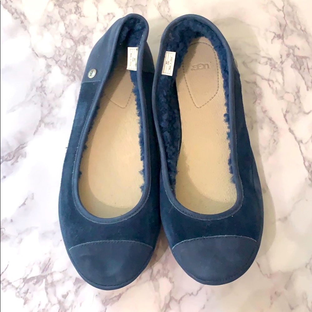 UGG Blue Suede Flats